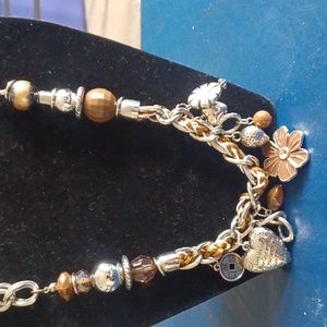 Paparazzi Love The Lord Charm Necklace set with earrings Silver Tone 18in.